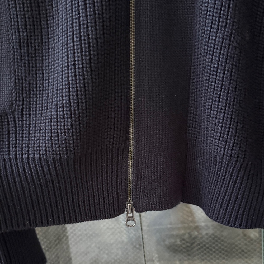 Banana Republic Men's Navy Zip-Up Sweater Cardigan - Picture 5 of 11
